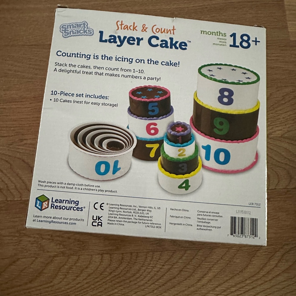 Learning Resources Stack & Count Layer Cake - Colorful Educational Toy - Picture 2 of 6